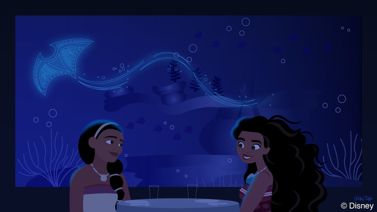 Disney Doodle Moana Sina Explore Coral Reef Restaurant Disney Parks Blog