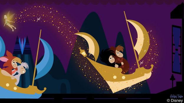 Disney Doodle: Tinker Bell Spreads Pixie Dust at Peter Pan’s Flight