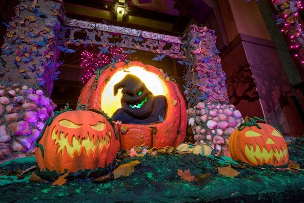 Halloween decor at Disney’s Grand Californian Hotel & Spa