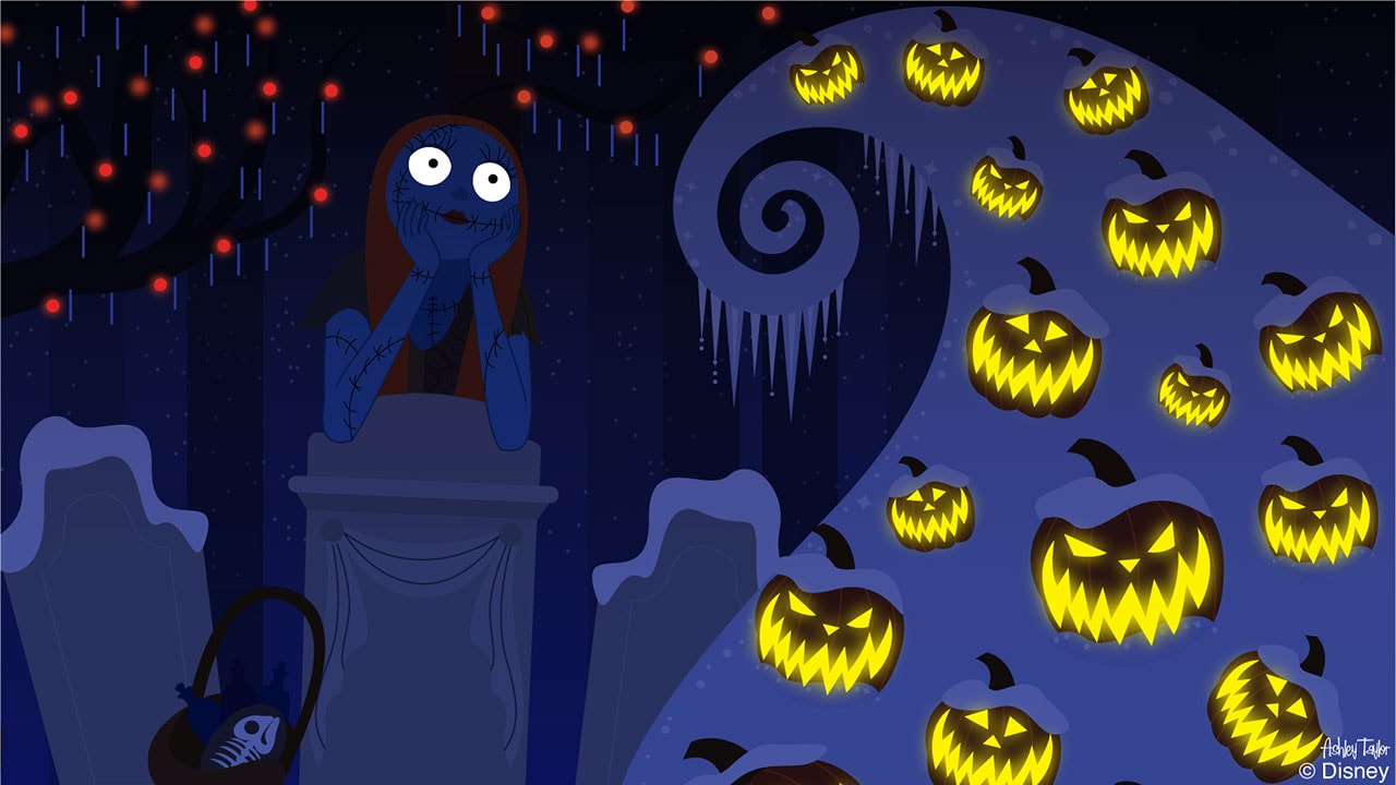 Disney Doodle Sally At Haunted Mansion Holiday At Disneyland Park Disney Parks Blog