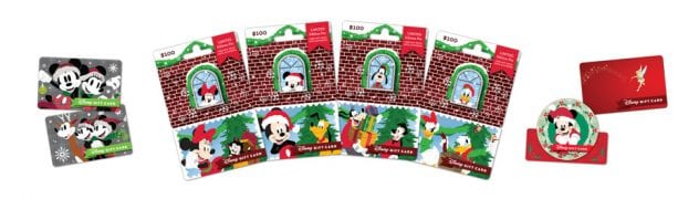 2018 Disney Gift Card Holiday Pin Series