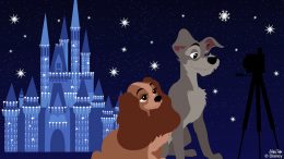 Disney Doodle: Lady & Tramp Take in the Cheer at Magic Kingdom Park