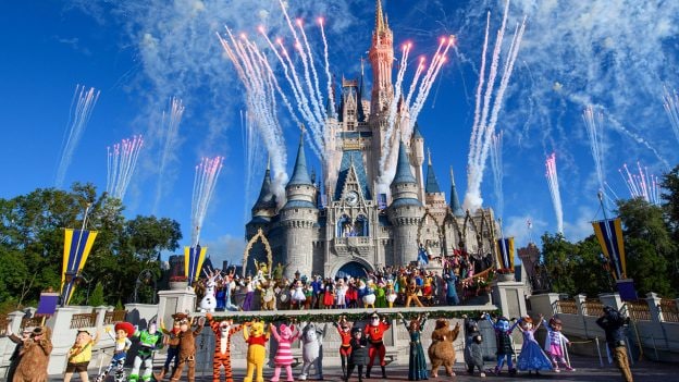 Mickey Mouse Marks Milestone With 90-Character Gathering at Magic Kingdom Park