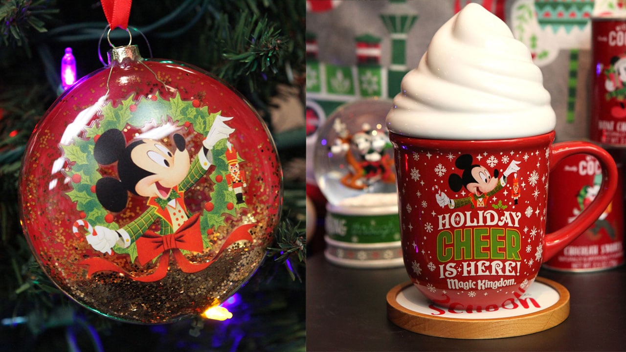 Disney Christmas Mugs / Mickey Mouse Christmas Snowglobe Holiday