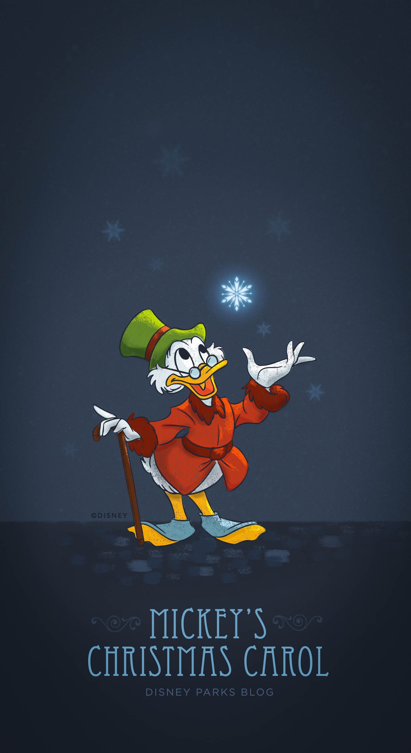 ‘Mickey’s Christmas Carol’ Inspired 2018 Holiday Wallpaper – iPhone/Android | Disney Parks Blog