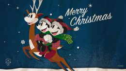 Mickey & Minnie Mouse 2018 Holiday Wallpaper 1366x768