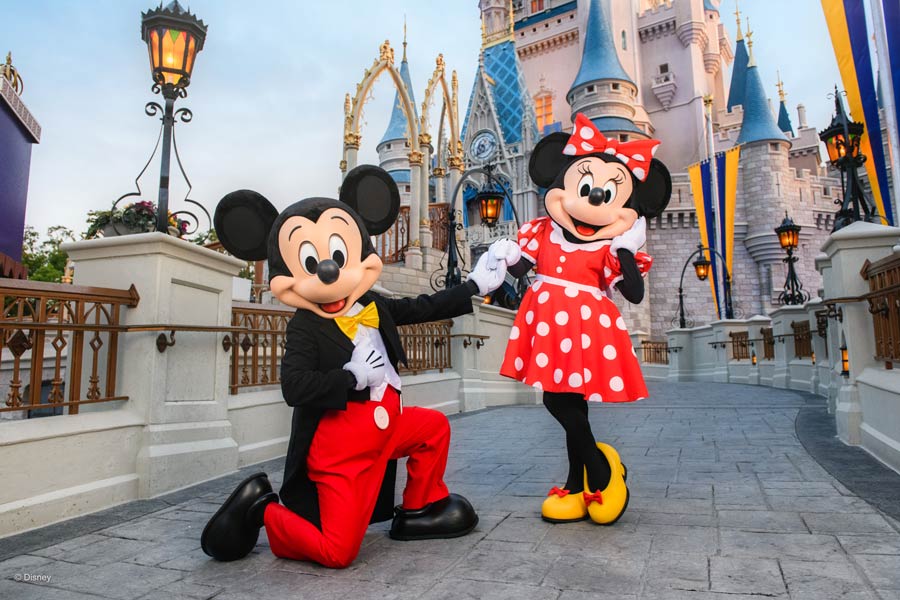 Mickey and Minnie Mouse at Magic Kingdom Park