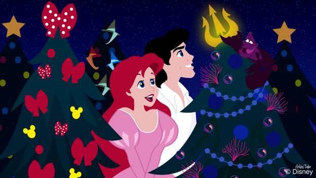Disney Doodle: Ariel & Prince Eric Enjoy the Disney Springs Tree Trail