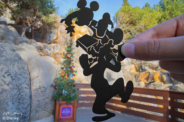 Micket, Donald, Goofy silhouette, Disneyland Resort