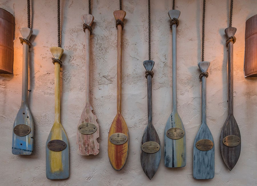 Paddles on the wall, The Tropical Hideaway at Disneyland park