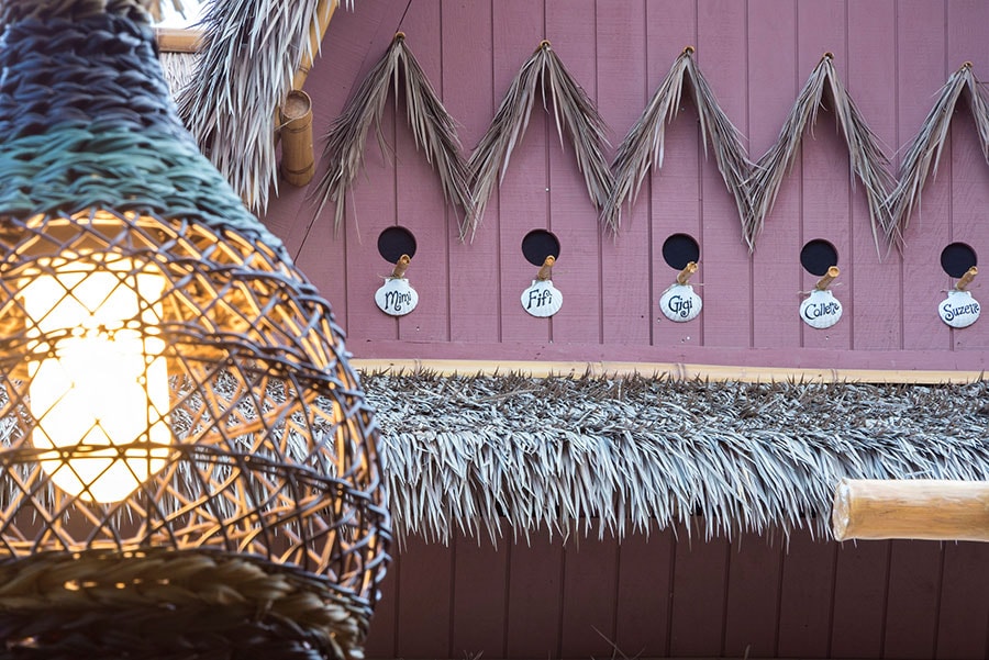 Birdhouses atop The Tropical Hideaway, Disneyland park