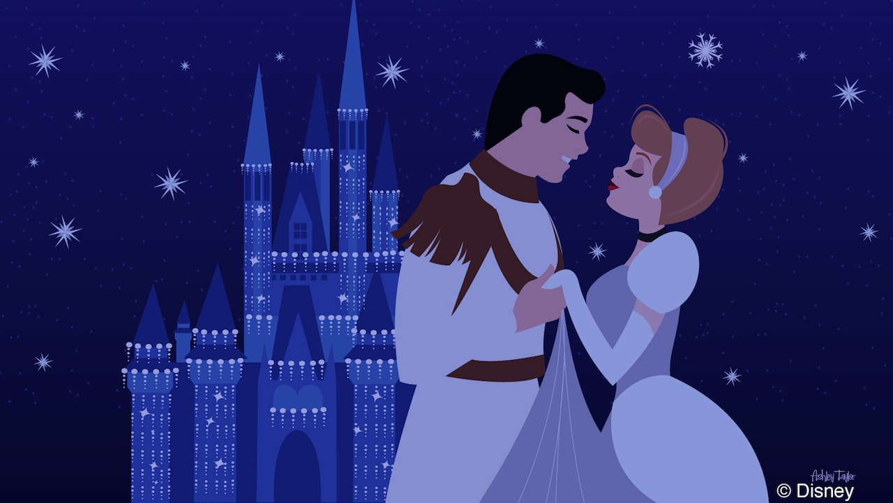 Disney Doodle: Cinderella & Prince Charming Take In Cinderella Castle |  Disney Parks Blog