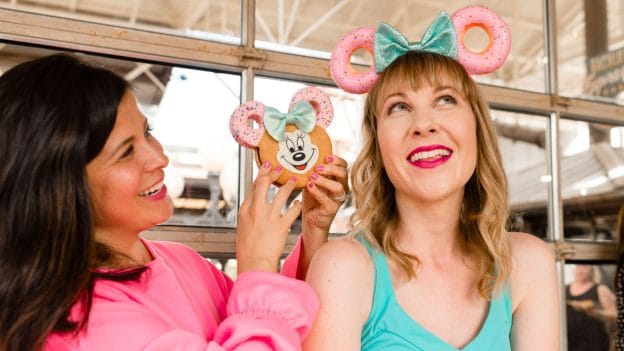Minnie Donut Ear headband and matching Minnie cookie