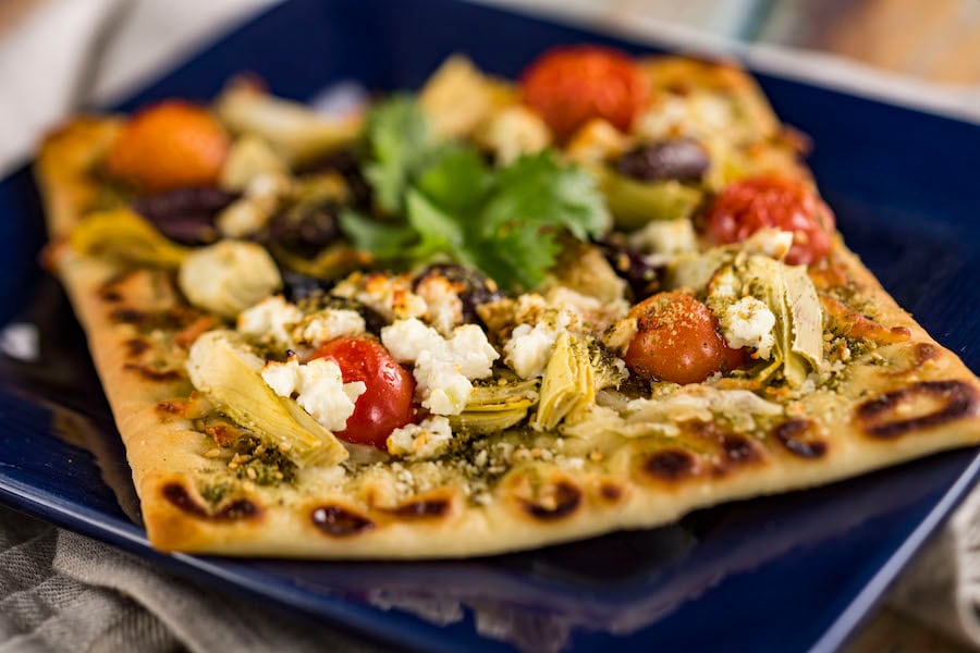 Mediterranean Flatbread from the Mosaic Canteen Food Studio at Epcot International Festival of the Arts