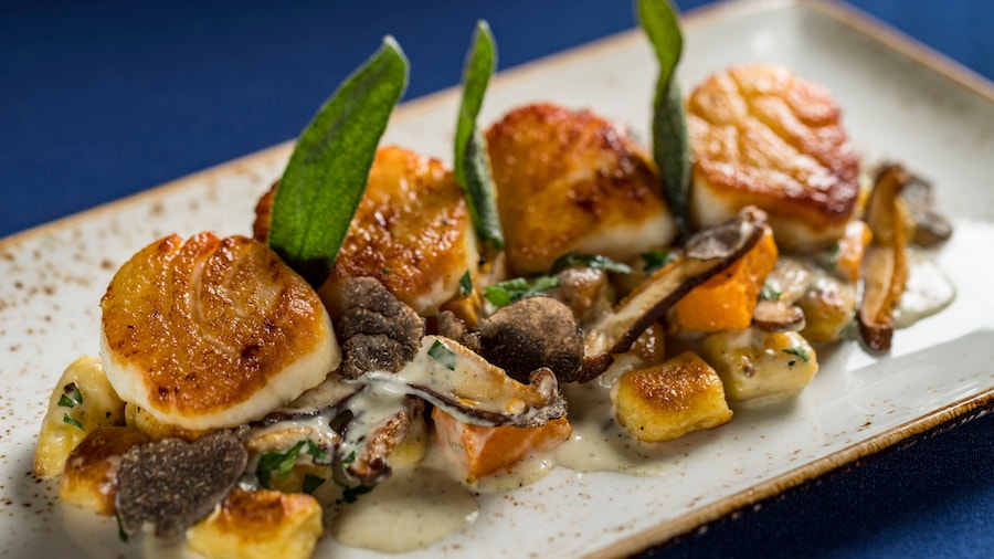 Pan-seared Georges Bank Day Boat Scallops at Narcoossee’s at Disney’s Grand Floridian Resort & Spa