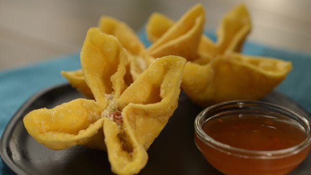 House-made Crab and Cheese Wontons from Lotus House at the 2019 Epcot International Flower & Garden Festival