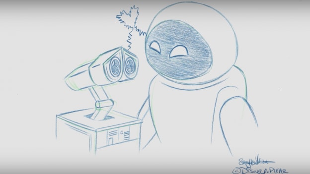 Learn to Draw: WALL-E and Eve to Celebrate Valentine's Day | Disney Parks  Blog