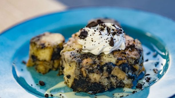Cookies ‘n Cream Bread Pudding from Pacific Wharf Café for Get Your Ears On – A Mickey and Minnie Celebration at Disneyland Resort