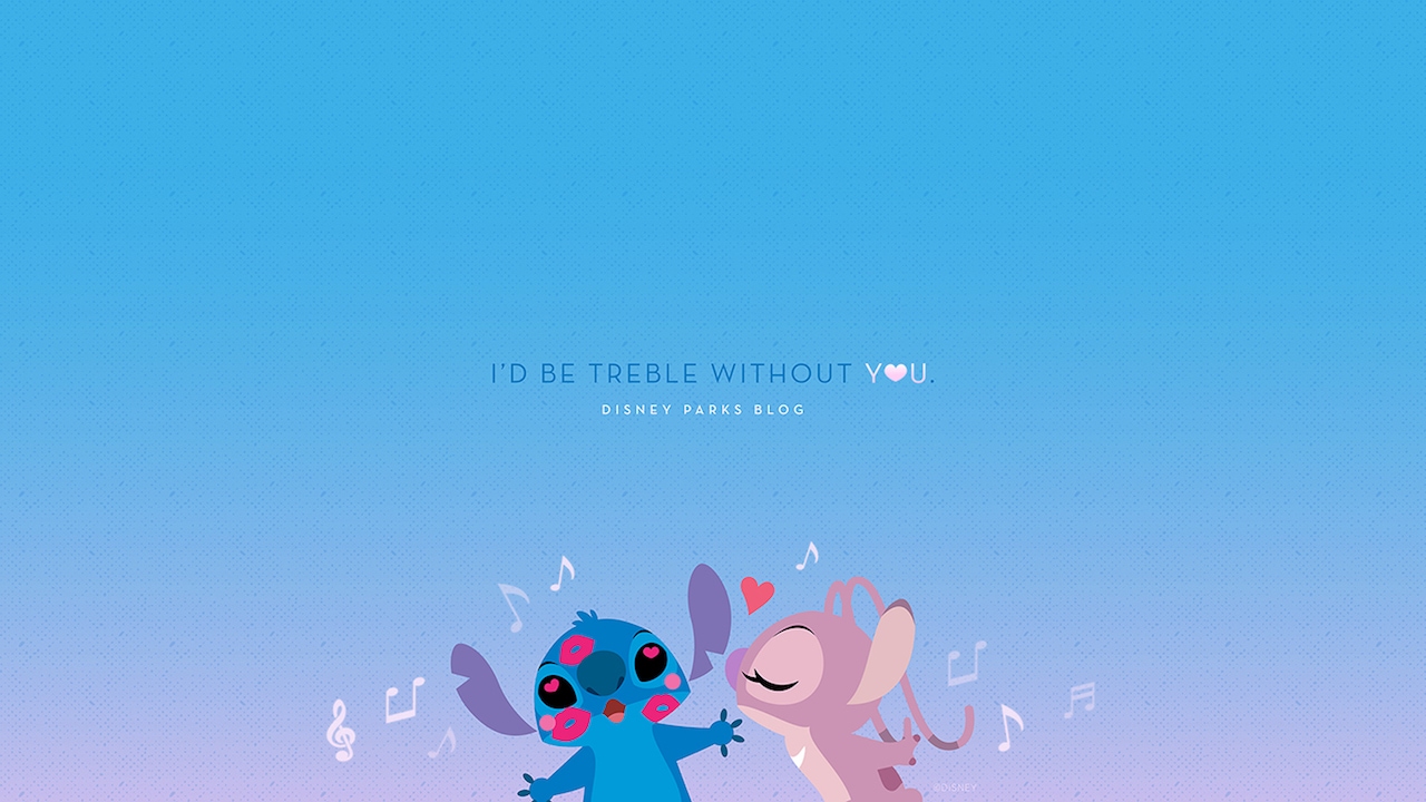 Celebrate Valentine's Day With Our New Disney Wallpaper Featuring Stitch  and Angel