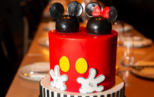 Mickey and Minnie Mouse-themed cake