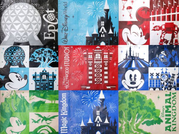 New Walt Disney World Parks LARGE Eco Reusable Shopping Grocery Tote Bag U Pick 