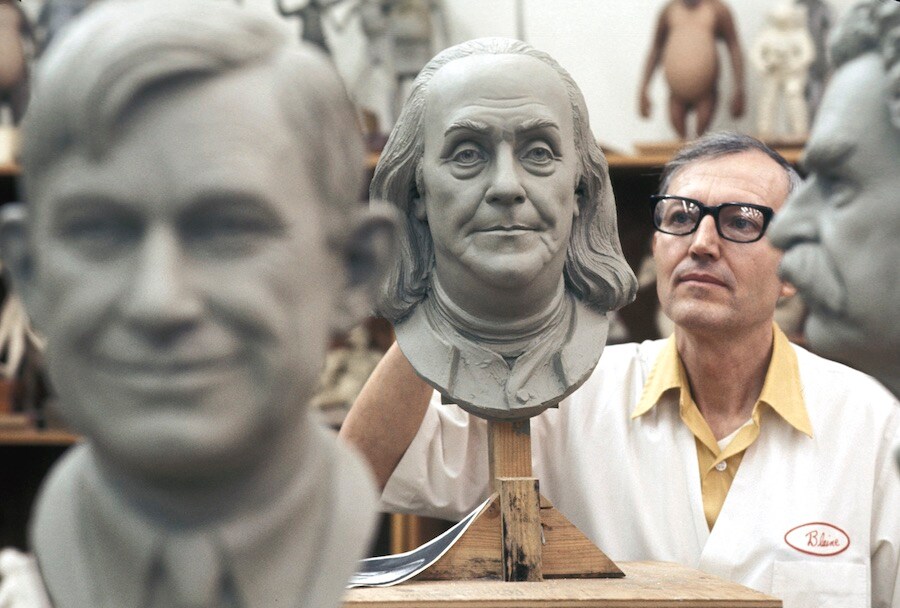 Blaine Gibson at work in the Imagineering Sculpture Studio. © Disney