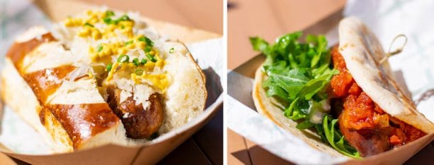 Bratwurst and Lamb Sausages from B.B. Wolf’s Sausage Co. at Disney Springs