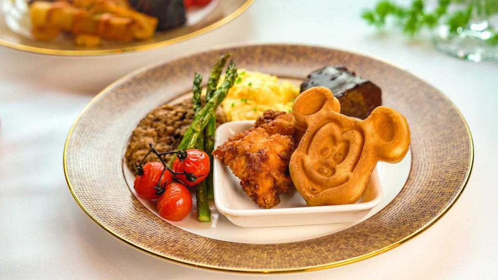 Mini Chicken and Mickey Waffles from Disney Princess Breakfast Adventures at Napa Rose at Disney’s Grand Californian Hotel & Spa