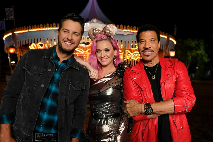 American Idol Judges Luke Bryan, Katy Perry and Lionel Richie at the Disneyland Resort