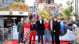 Robert Downey Jr., Chris Hemsworth, Scarlett Johansson, Jeremy Renner, Paul Rudd and Brie Larson join Robert A. Iger, chairman and CEO of The Walt Disney Company, at Disney California Adventure park to launch Avengers Universe Unites, a charity event that supports The Walt Disney Company’s signature philanthropic commitment, Disney Team of Heroes, which delivers comfort and inspiration to seriously ill children around the world.