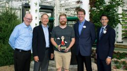 Michael Ogden with Walt Disney World Resort cast members at Epcot