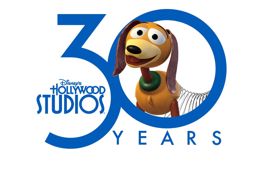 Disney's Hollywood Studios 30th Anniversary logo with Slinky Dog