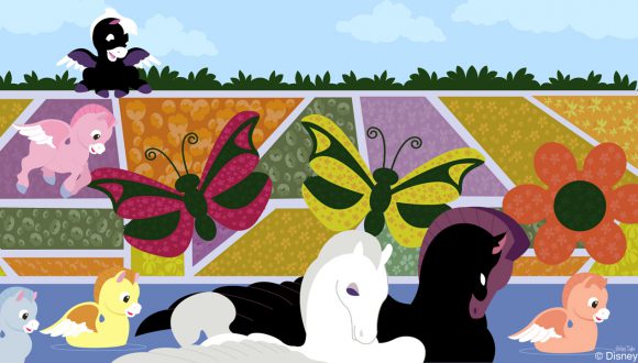 Disney Doodle: Pegasus Explores The Epcot International Flower & Garden Festival