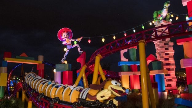 Toy Story Land at Night - Slinky Dog Dash