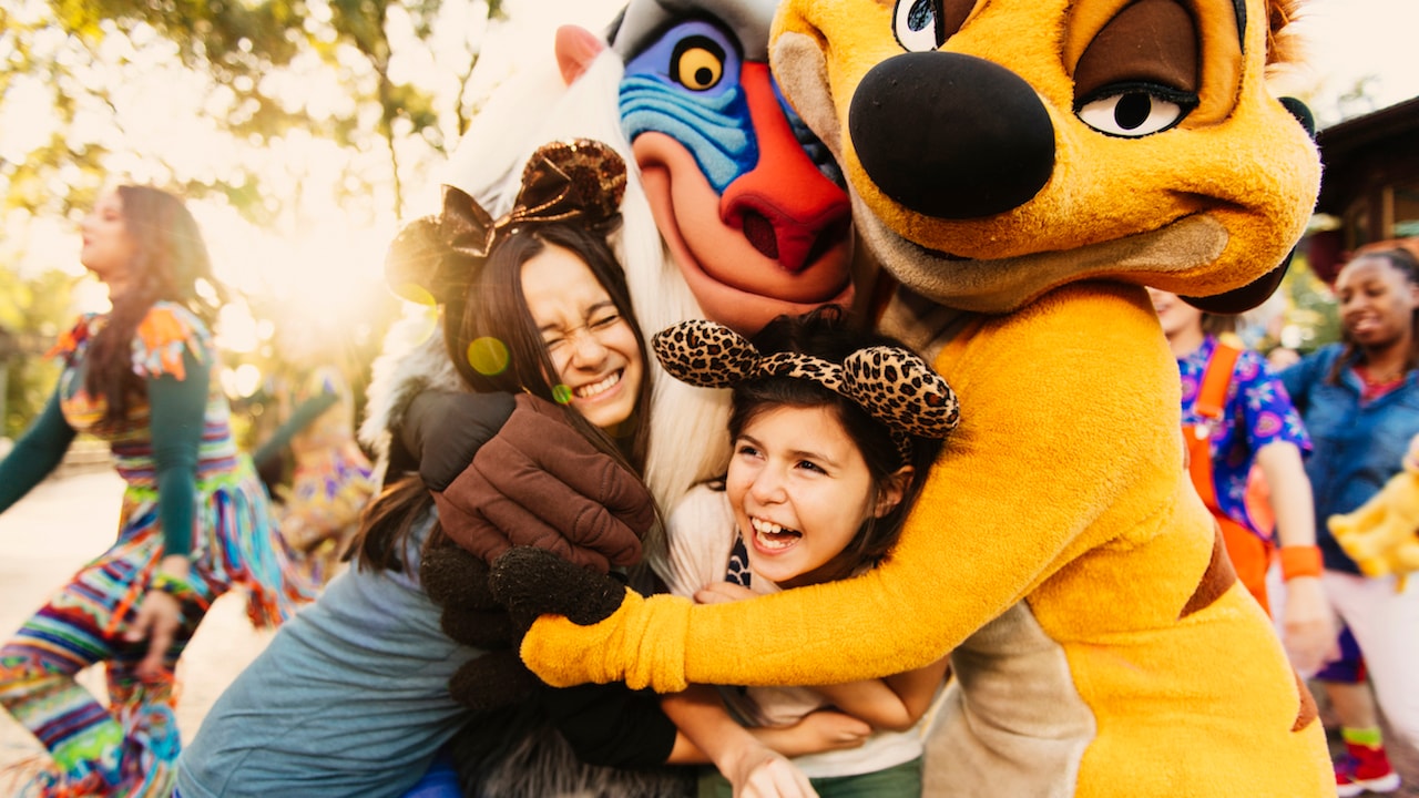 Timon and Rafiki Character Greetings at Circle of Flavors: Harambe at Night at Disney’s Animal Kingdom