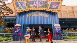 Ribbon cutting at “Mickey’s PhilharMagic” opening at Disney California Adventure park
