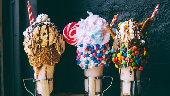 CrazyShake milkshakes from Black Tap Craft Burgers & Shakes