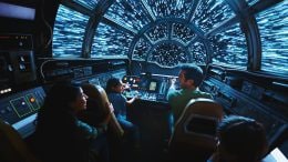 Guest on Millennium Falcon: Smugglers Run at Disneyland Resort