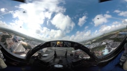 U.S. Navy Blue Angels Cockpit View Over Central Florida