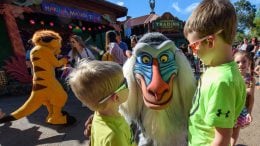 Kids with Rafiki During Hakuna Matata Time Dance Party at Disney's Animal Kingdom