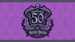 'The Haunted Mansion: Celebrating 50 Years of Retirement Unliving' Logo