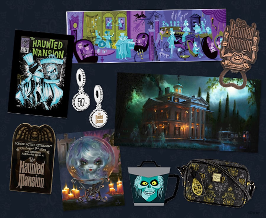 'The Haunted Mansion: Celebrating 50 Years of Retirement Unliving' Merchandise 