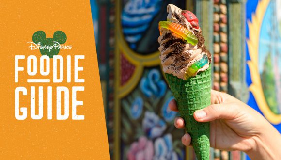 Foodie Guide to The Lion King Offerings at Disney’s Animal Kingdom Theme Park and Disney’s Animal Kingdom Lodge featuring Bugs ‘n Grub Waffle Cone from Anandapur Bus and Trilo Bites at Disney’s Animal Kingdom Theme Park