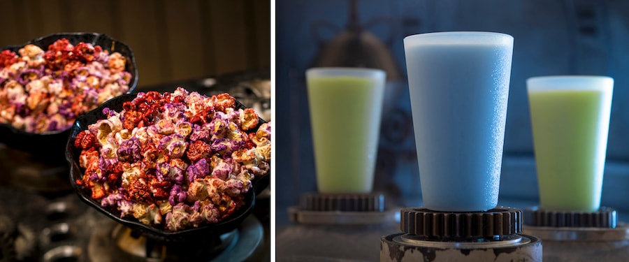 Outpost Mix and Blue and Green Milk from the Black Spire Outpost Market at Star Wars: Galaxy’s Edge