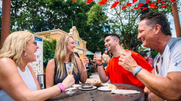 Guests at Epcot International Food & Wine Festival