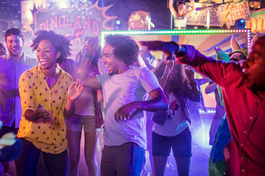 Adults dancing at Disney's Animal Kingdom