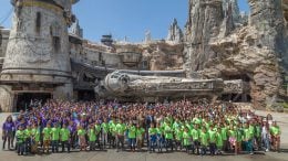 More than 600 children from Anaheim community organizations pose for photo in Star Wars: Galaxy’s Edge at Disneyland park