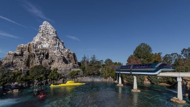 Disneyland Monorail, Matterhorn Bobsleds and Submarine Voyage at Disneyland Park