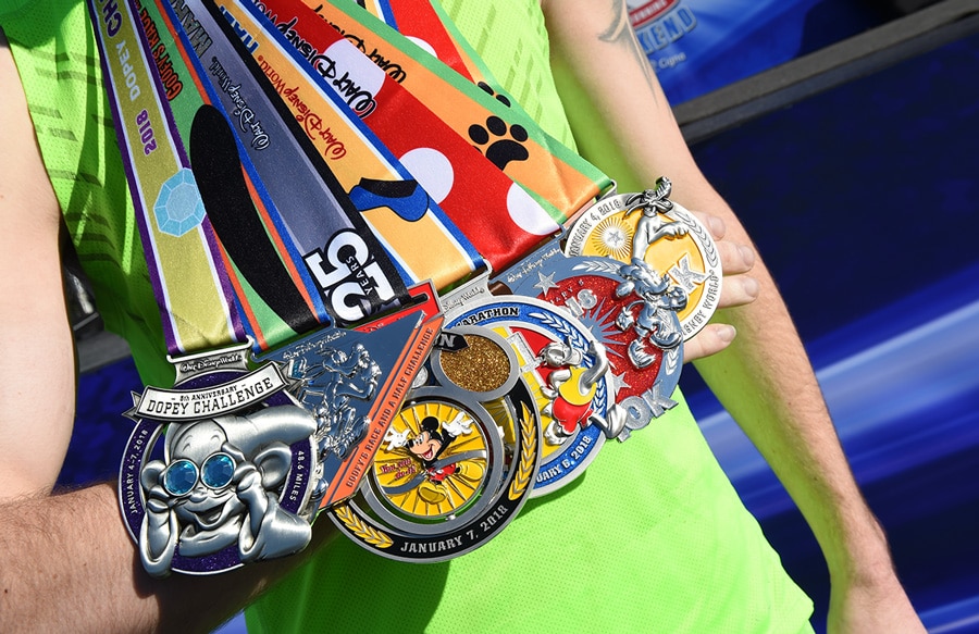 Medals at Walt Disney World Marathon Weekend