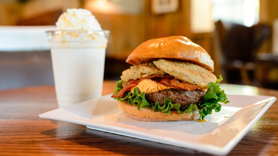 Southern Burger and Orange Crème Milkshake from D-Luxe Burger for Disney Springs Flavors of Florida